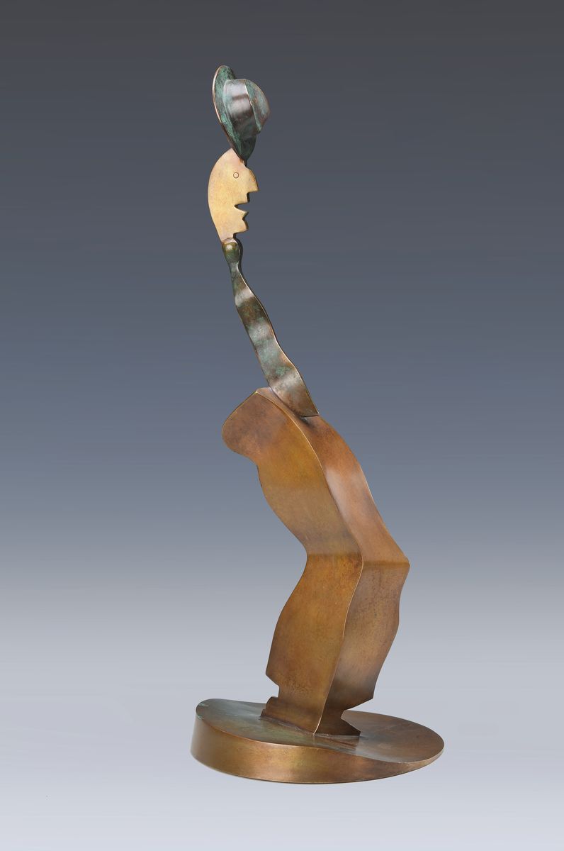 Allan Jones, 1915-1989, Bronzeskulptur, Free Spririt, an der Unterseite des Sockels signiert und num. 63/ 125, Gießermarke, H. ca. 65.5 cm, l. ...