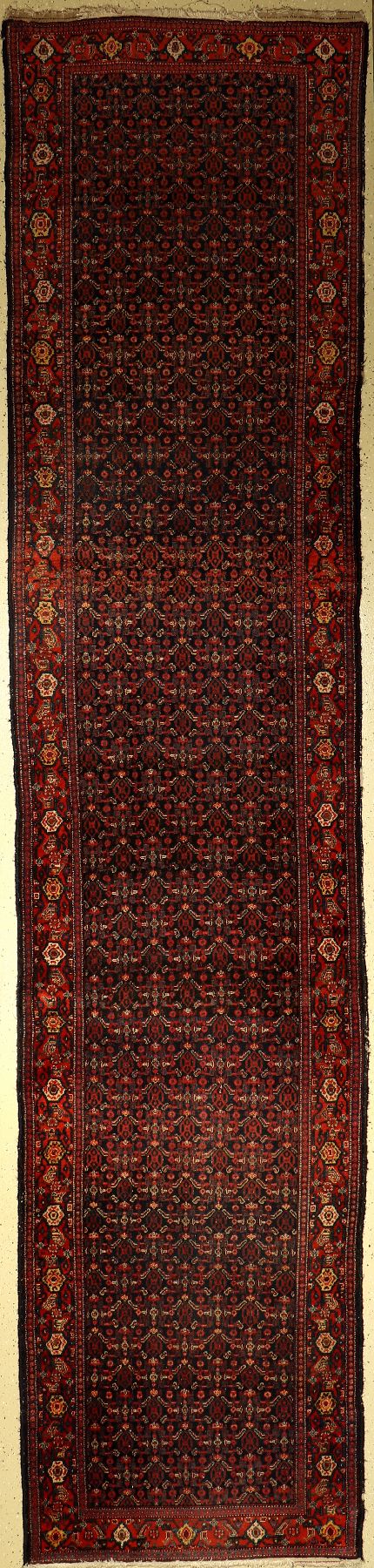 Senneh "Galerie" alt, Persien, um 1930, Wolle auf Baumwolle, ca. 486 x 108 cm, EHZ: 3