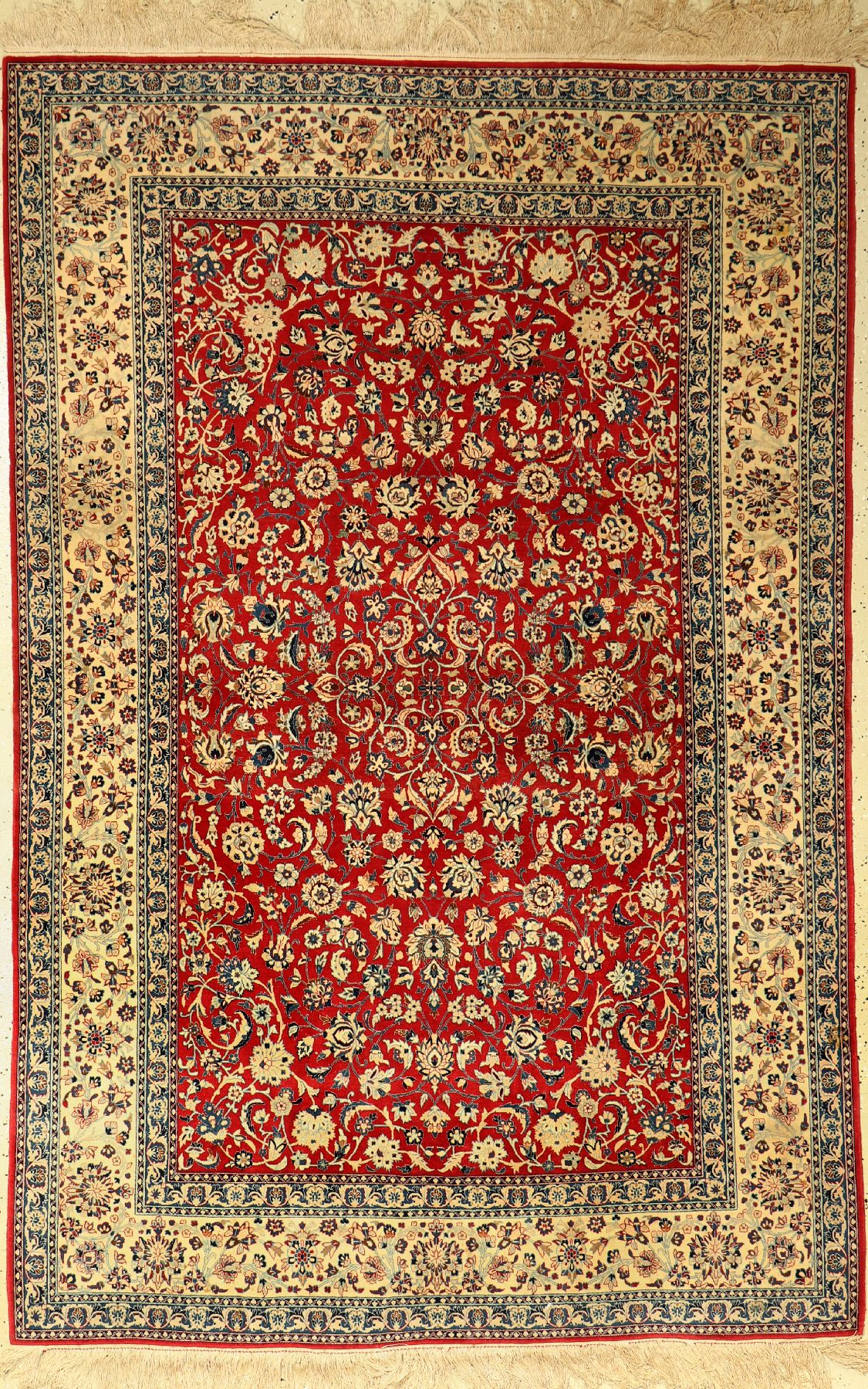 Nain Tudeshk fein, Persien, ca. zum 1930 Jahre, Korkwolle, ca. 233 x 152 cm, EHZ: 2