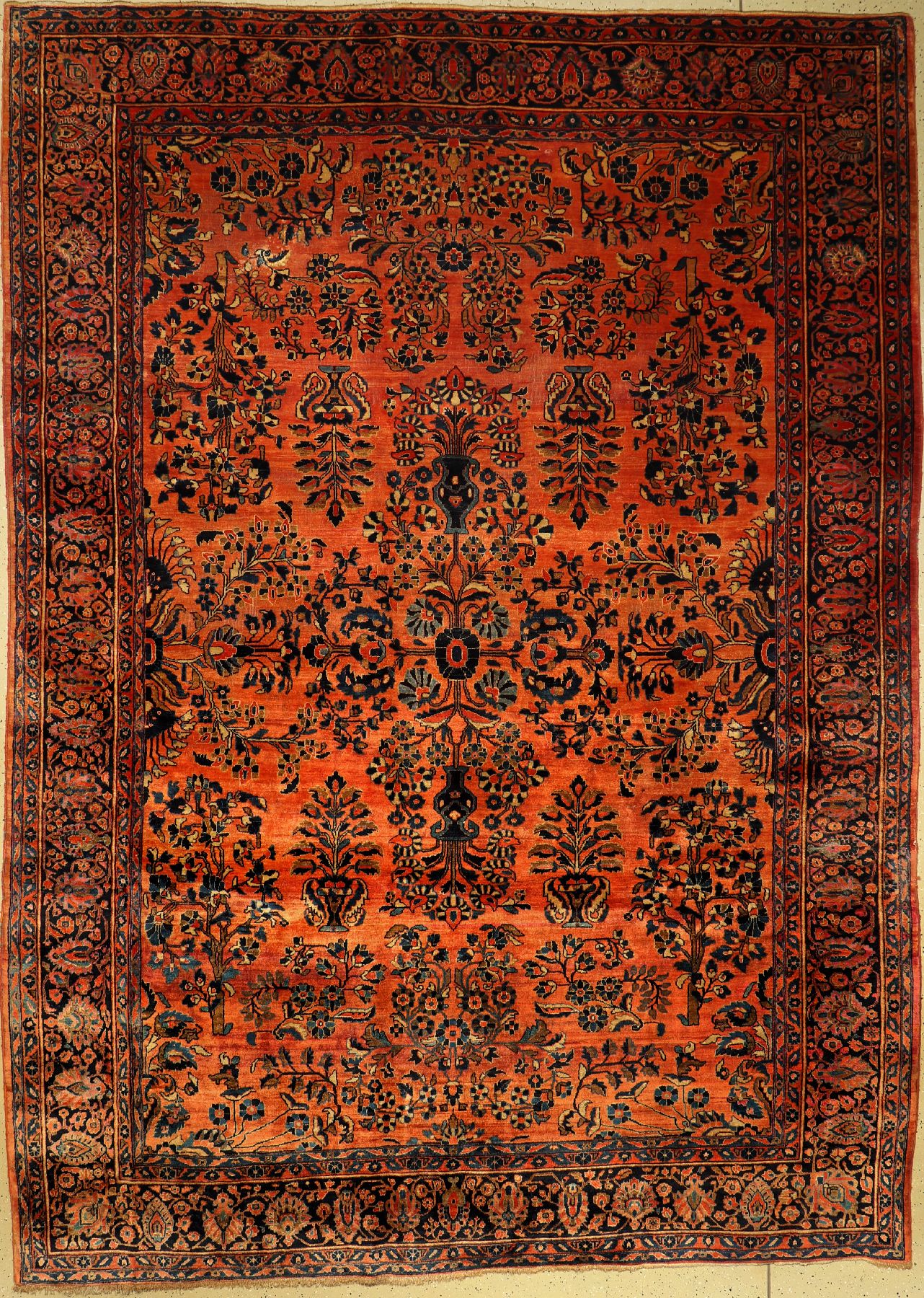 Sarogh Mohajeran antik, Persien, um 1900, Korkwolle, ca. 362 x 261 cm, EHZ: 3