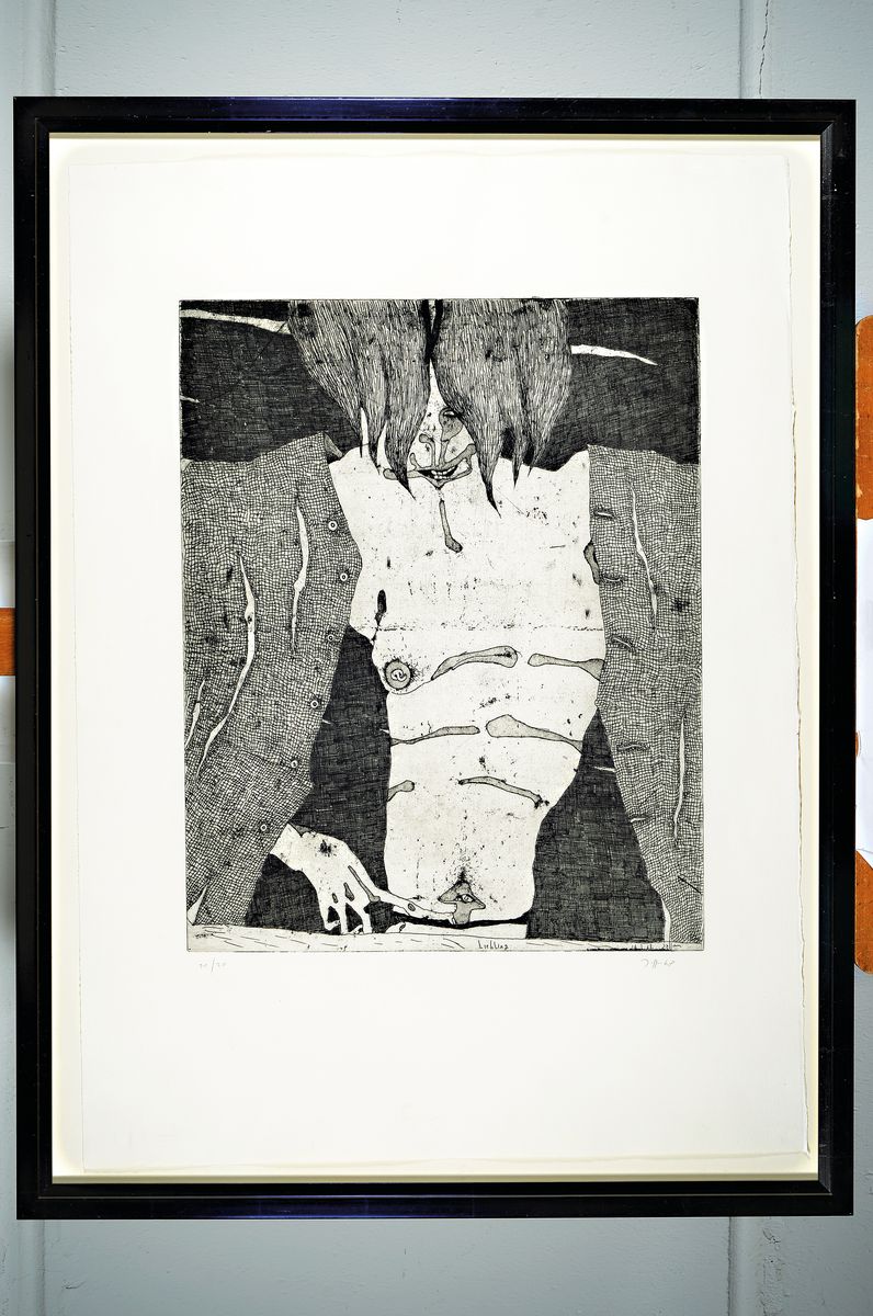 Detail k: Horst Janssen, 1929-1995, Liebling, RAdierung von 1968, signiert und dat., num. 11/20, ca. 49x39cm, Blattgr. ca. 75x54cm, u.Gl., R. ca. 85x63cm