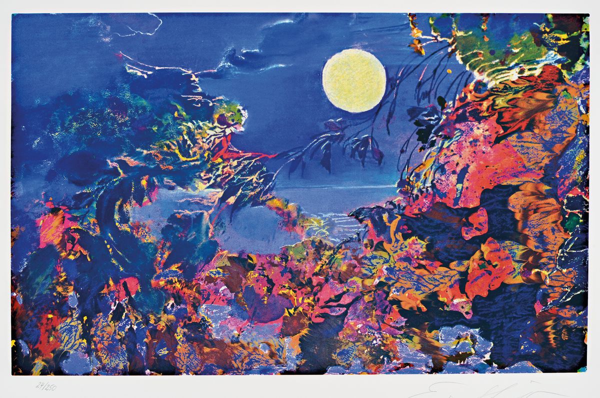 Ernst Fuchs, 1930 Wien-2015, Giclee-Druck auf Bütten, handsigniert und num. 24/250, Abb. ca. 39x62cm, Blattgr. ca. 57x75cm