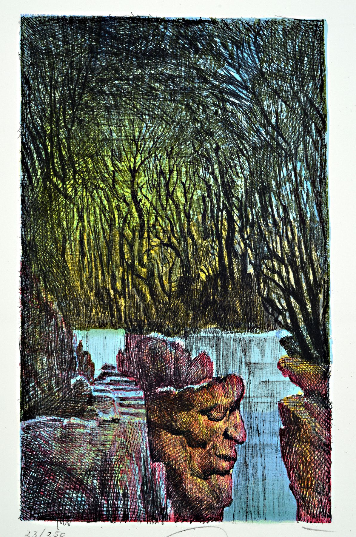 Detail b: Ernst Fuchs, 1930 Wien-2015, drei Farblithographien, alle handsigniert, num. 23/250, 31/250 und 28/250, versch. Größen