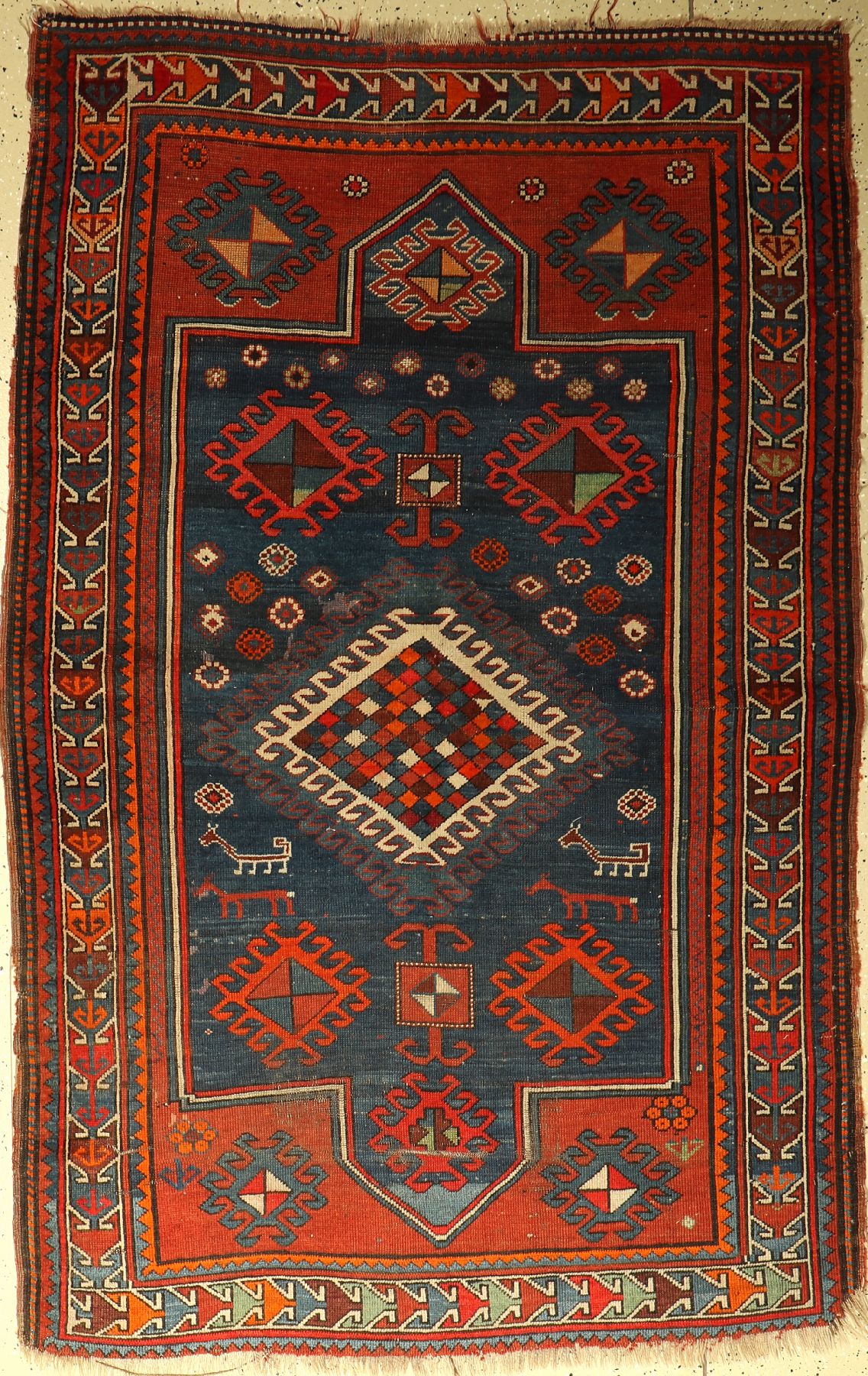Kazak, Kaukasus, um 1940, Wolle auf Baumwolle, ca. 207 x 136 cm, EHZ: 4