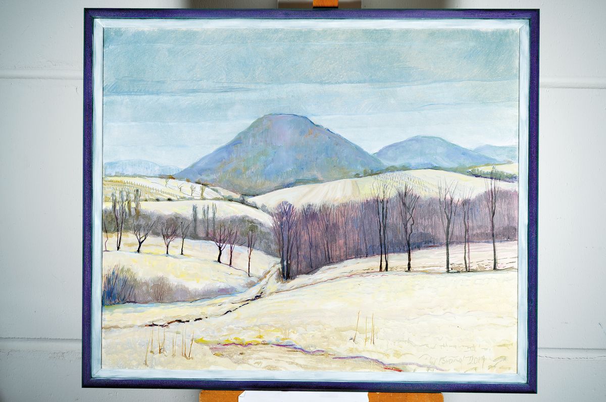 Detail k: Werner Brand, geb. 1933, Winterlandschaft in der Pfalz, Öl/Lwd, rechts unten signiert und dat. 2019, ca. 70x85cm, R.