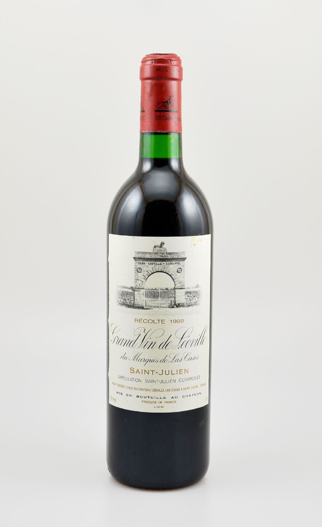 1 Flasche 1989 Chateau Leoville-Las Cases, Saint-Julien, ca. 75 cl, 13,5 % Vol., Füllstand: ca. into neck, guter Erhaltungszustand, unverkostet, 95 ...