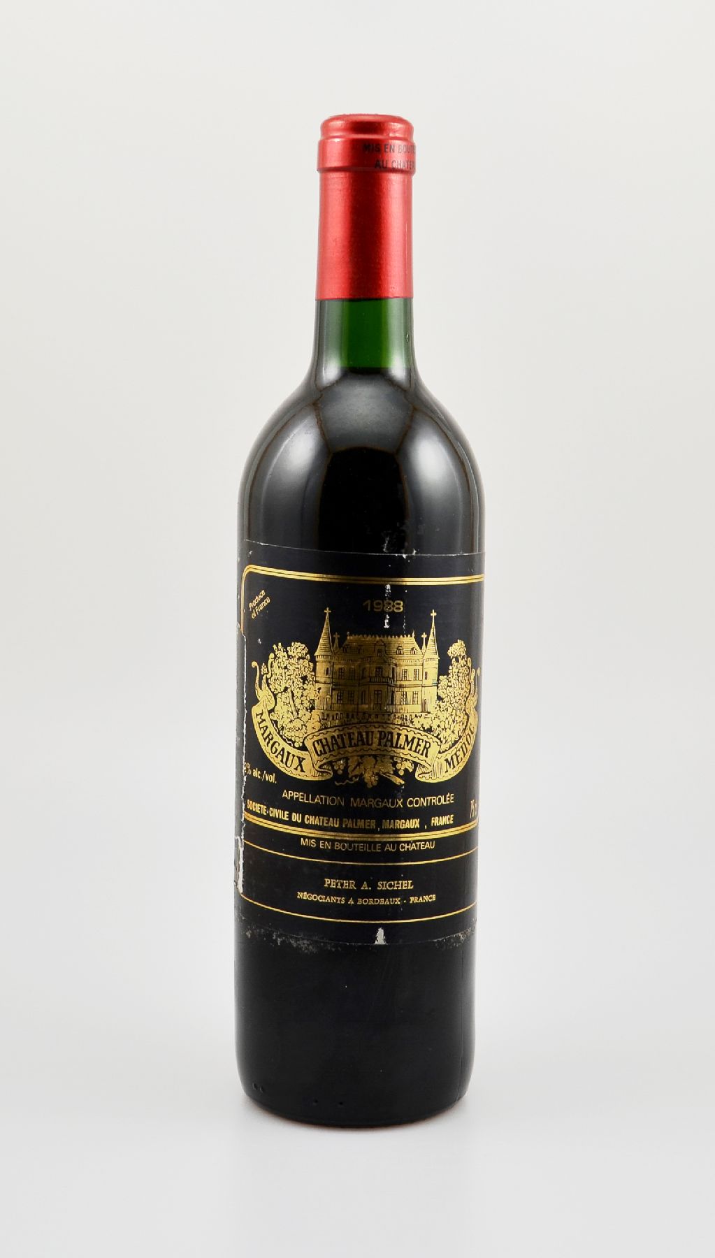 1 Flasche 1988 Chateau Palmer, Margaux, ca. 75 cl, 12 % Vol., Füllstand: top shoulder, Etikett besch., unverkostet, Provenienz: Aus einer privaten ...