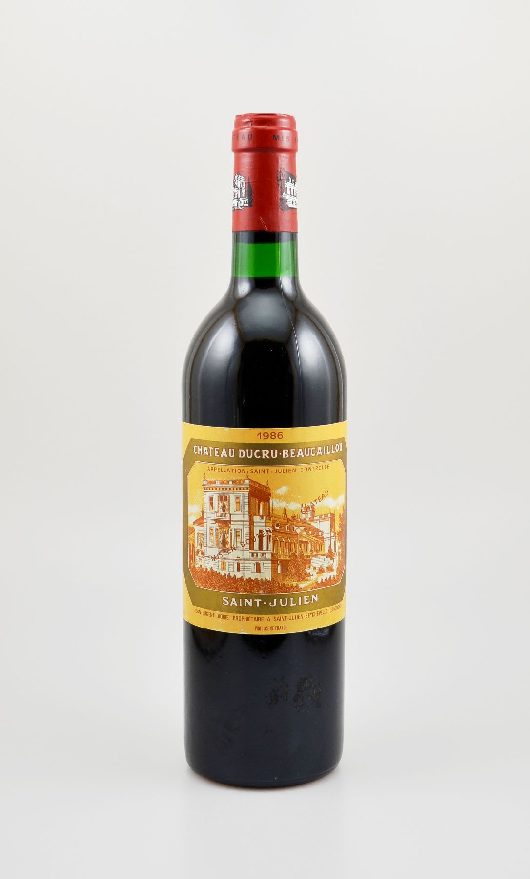 1 Flasche 1986 Chateau Ducru-Beaucaillou, Saint-Julien, ca. 75 cl, 12,5 % Vol., Füllstand: ca. into neck, sehr guter Erhaltungszustand, unverkostet, ...