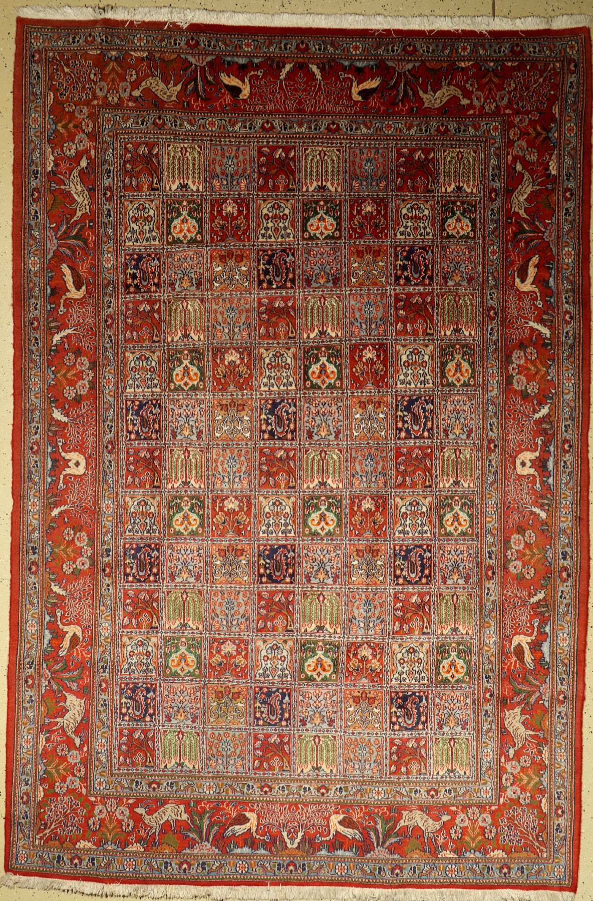 Mud fein, Persien, ca. 50 Jahre, Wolle auf Baumwolle, ca. 296 x 197 cm, EHZ:3(verblasste Stellen)