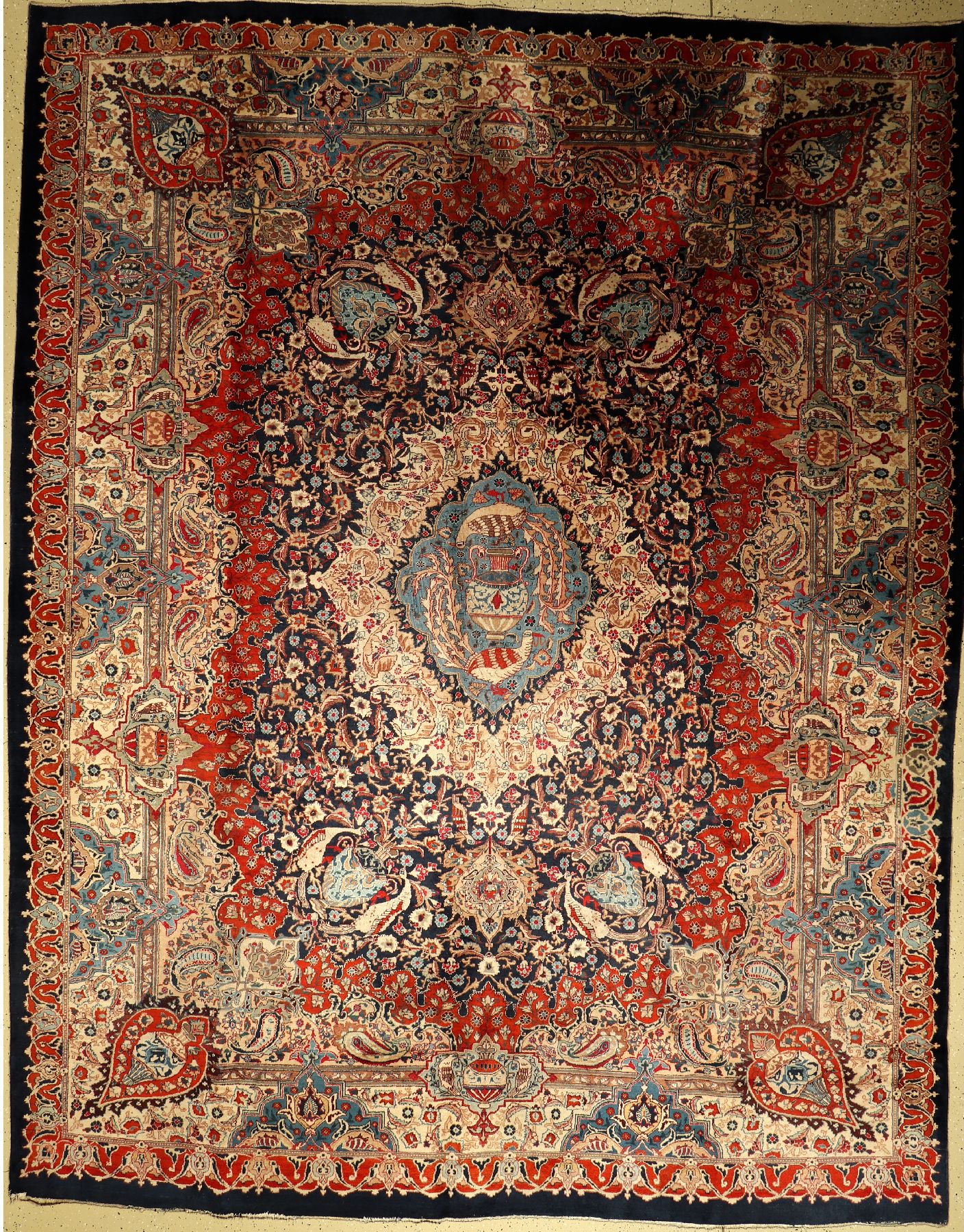 Kashmar, Persien, ca. 50 Jahre, Wolle auf Baumwolle, ca. 390 x 305 cm, EHZ: 3