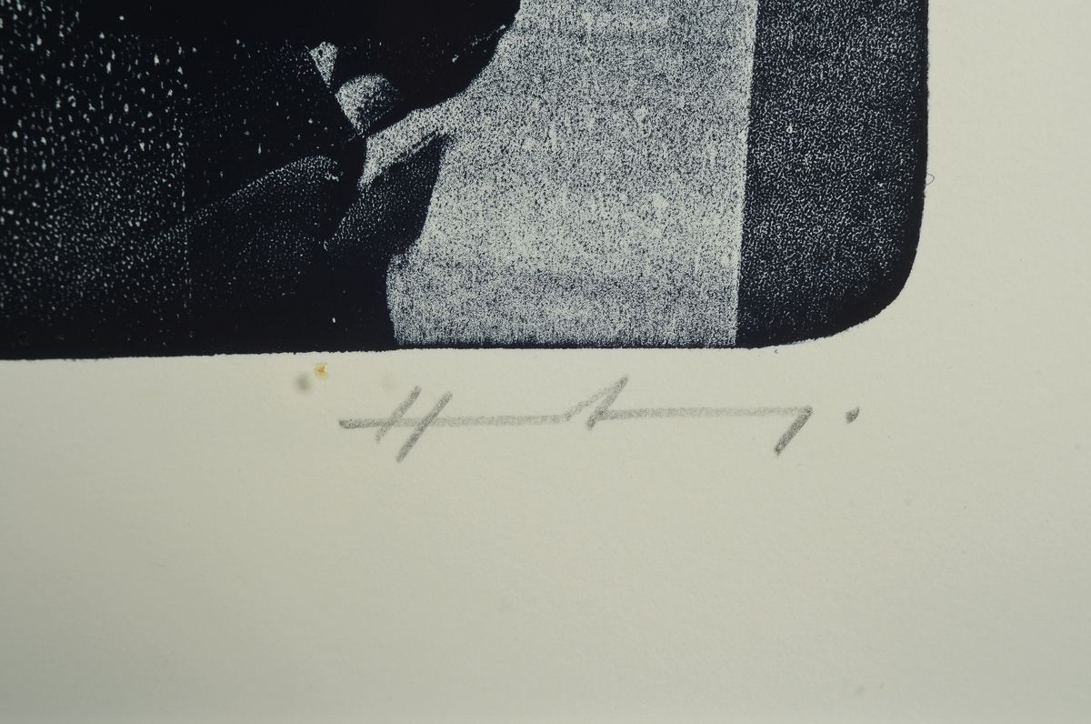 Detail a: Hans Hartung 1904 Leipzig-1989 Antibes, L-14B-1974, Farblithographie, handsigniert, betitelt, bez. H.C., ca. 74x85cm, PP, u.Gl., R. ca. 95x116cm