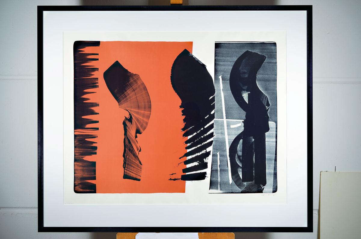 Detail k: Hans Hartung 1904 Leipzig-1989 Antibes, L-14B-1974, Farblithographie, handsigniert, betitelt, bez. H.C., ca. 74x85cm, PP, u.Gl., R. ca. 95x116cm