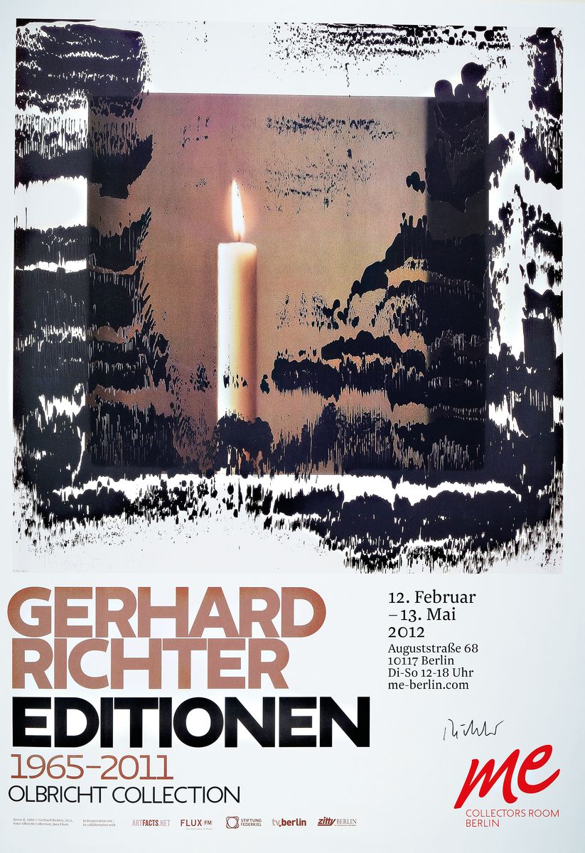 Gerhard Richter, geb. 1932, "Kerze II, Me collectors Room Berlin 2012, Offset-Lithografie, handsign., ca. 84x59,5 cm