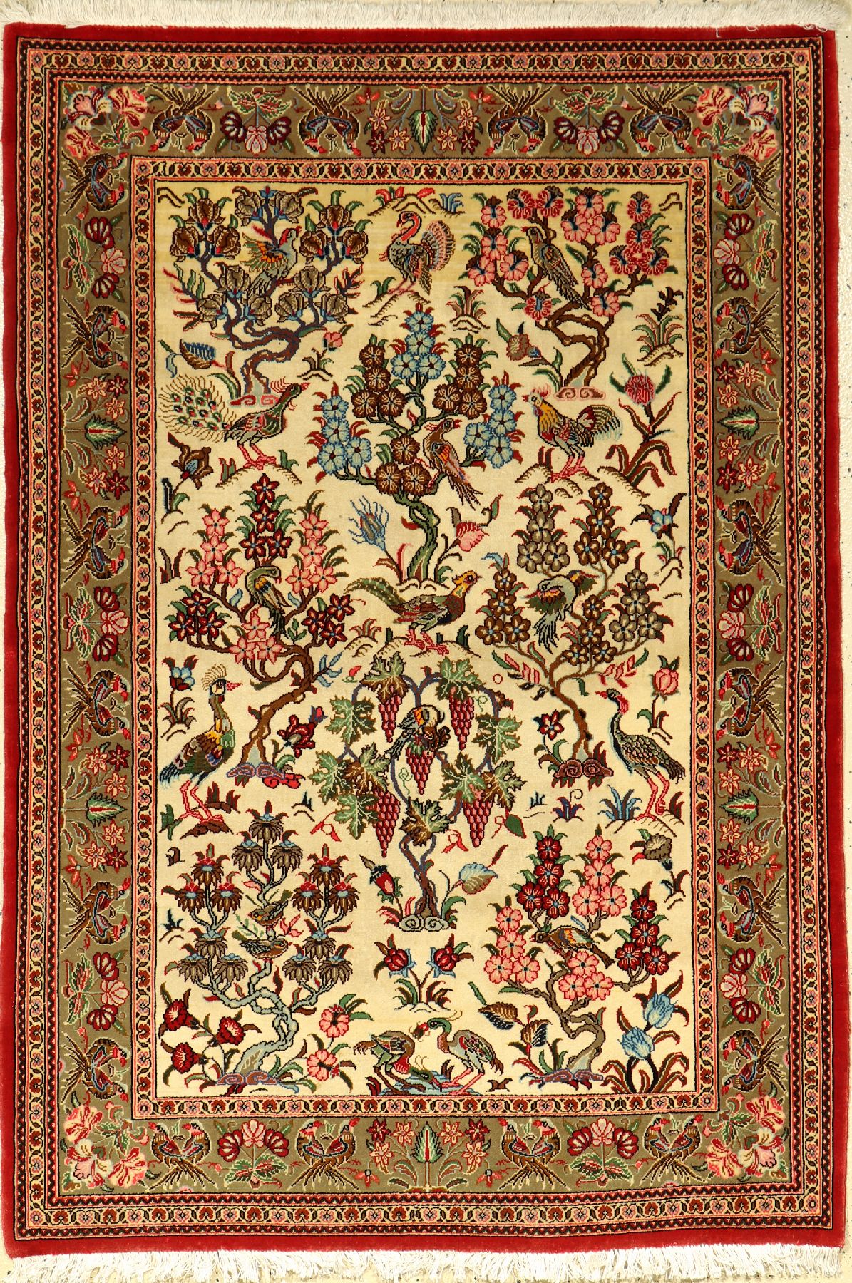 Ghom Kork, Persien, ca. 40 Jahre, Korkwolle, ca. 158 x 109 cm, EHZ: 2