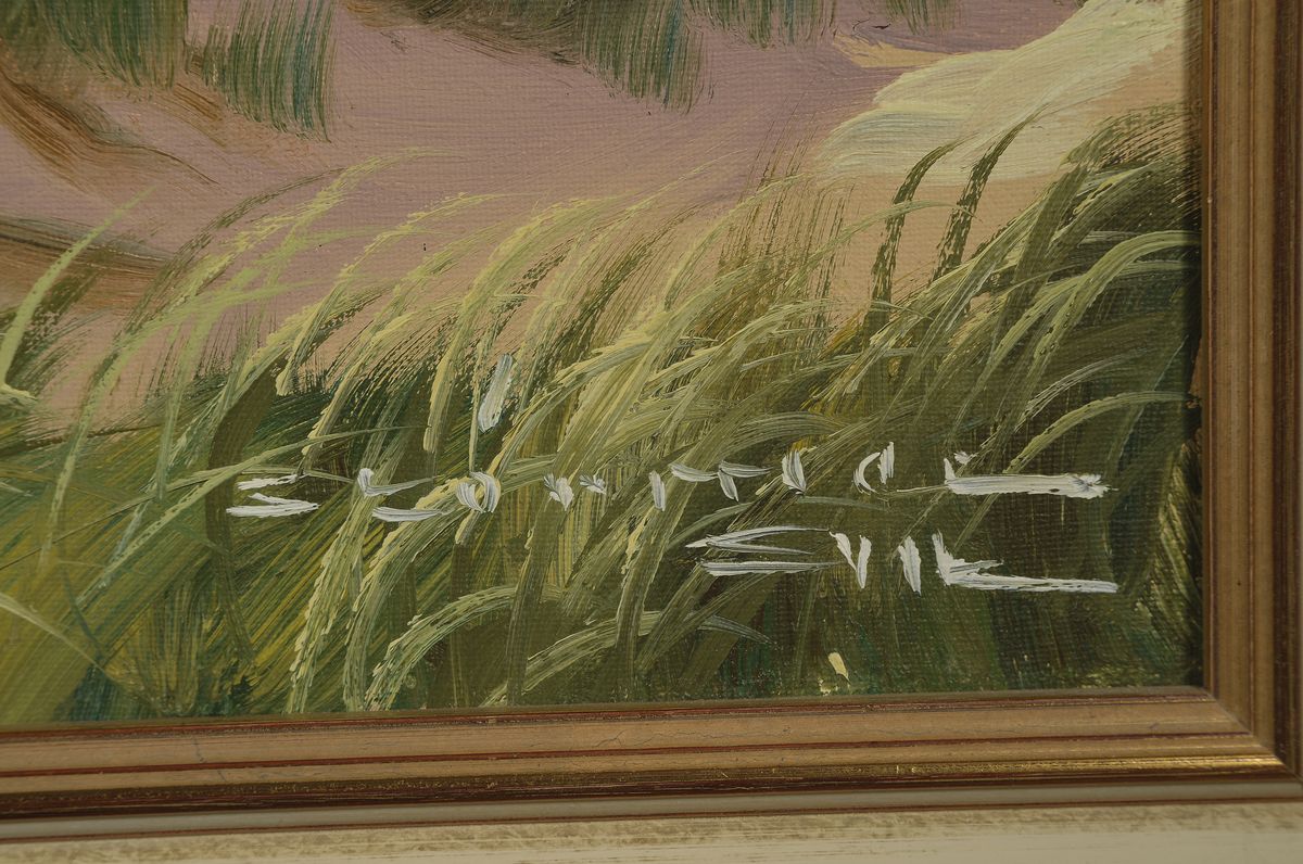 Detail a: Curt Störmer, 1891 - 1976, Sylt, Dünenlandschaft mit Blick auf das Meer, Öl/Lwd, signiert, bezeichnet, 50 x 100 cm, Rahmen, ca. 60 x 110 cm