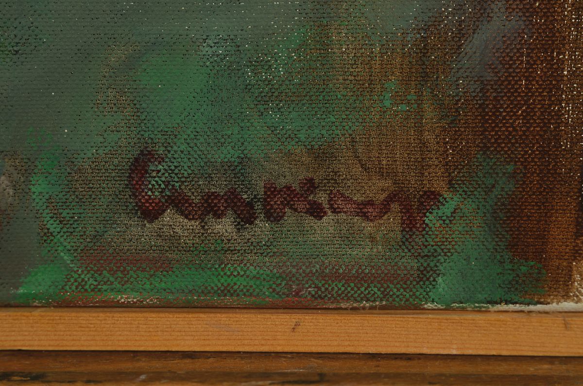 Detail a: Franz Leschinger, geb. 1957 Lug/Pfalz, zuerst Steinbildhauerlehre, Studium an der Akademie München, Meisterschüler bei Prof. Ladner, ...