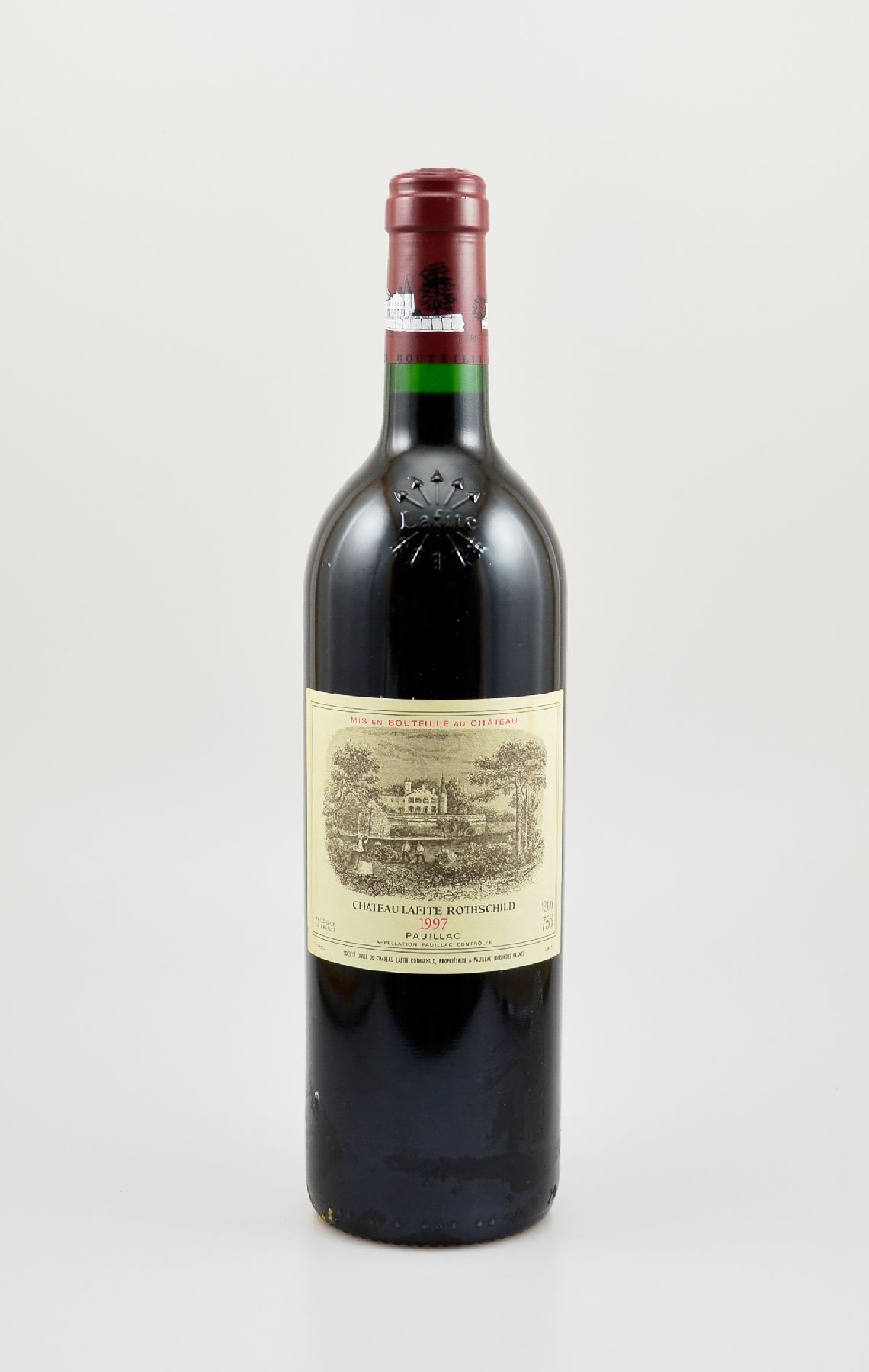 1 Flasche 1997 Chateau Lafite Rothschild, Pauillac, ca. 75 cl, 13 % Vol., Füllstand: into neck, hervorragender Erhaltungszustand, unverkostet, ...