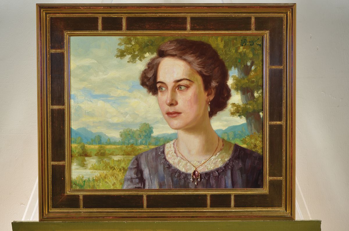 Detail k: Walter von Bonge, 1868 Rawitsch (Posen)- 1916 gefallen, studierte an der Akademie Dresden und München, stellte im Münchener Glaspalast aus, hier: ...