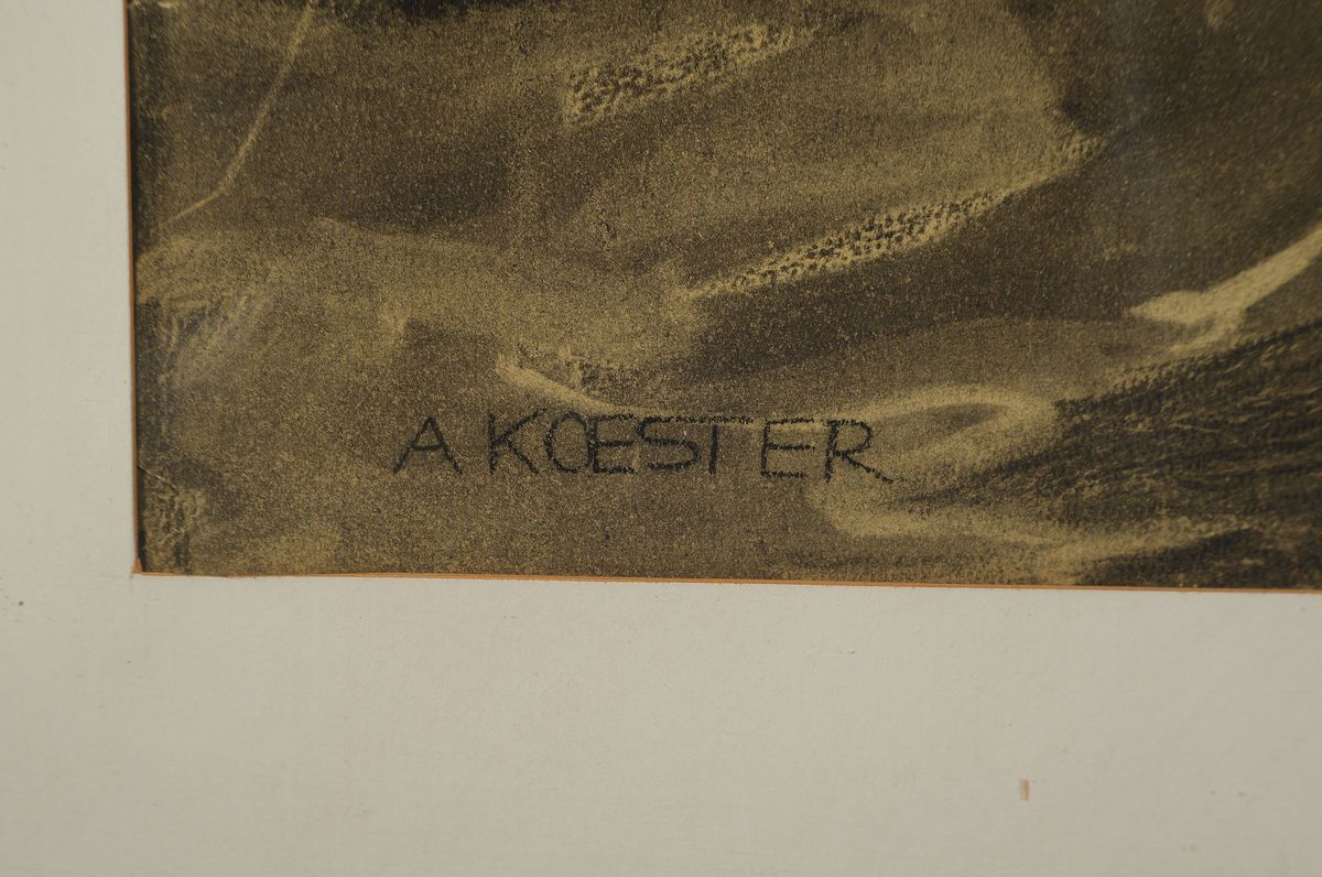 Detail a: Zuschreibung: Alexander Koester, 1864 Bergneustadt - 1932 München, Studium an der Karlsruher Akademie, bei K. Hoff und Kalckreuth, berühmter Tier- ...