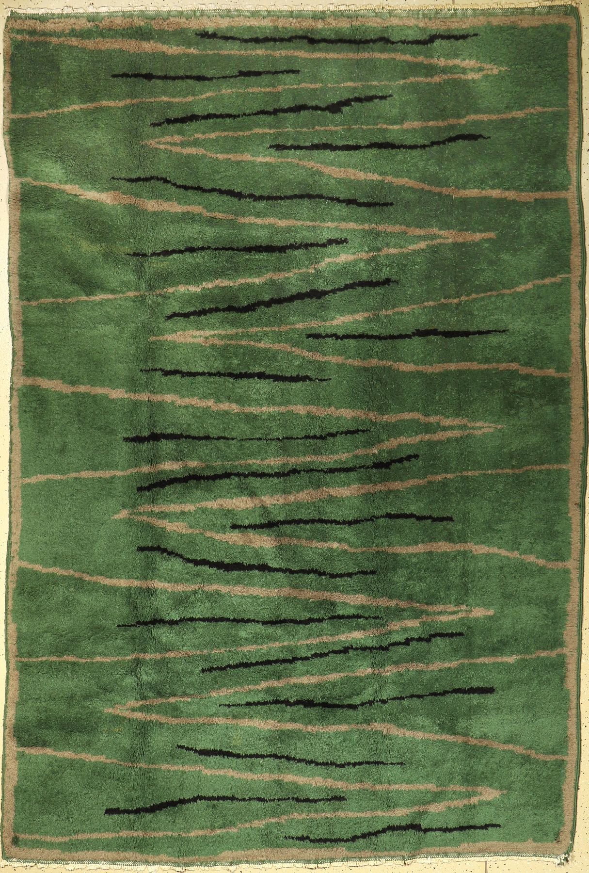 Art-Deco alt, Europa, um 1930, Wolle auf Baumwolle, ca. 290 x 198 cm, EHZ: 2