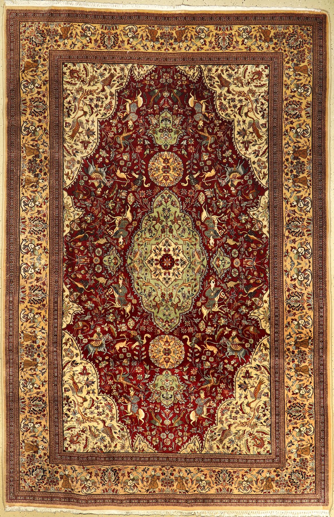 Feiner Täbriz Tabatabai alt, Persien, ca. 70 Jahre, Wolle auf Baumwolle, ca. 300 x 198 cm, EHZ: 3