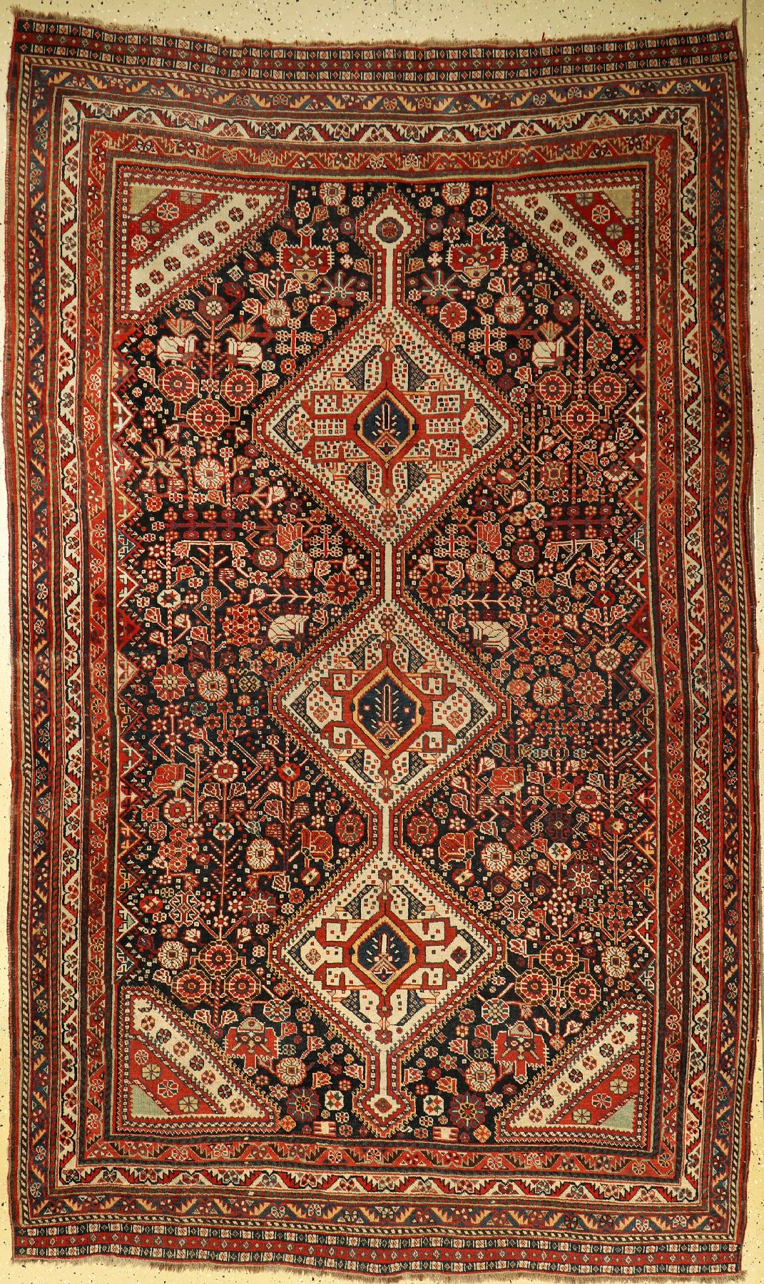 Gashgai antik, Persien, um 1900, Wolle auf Wolle, ca. 260 x 153 cm, EHZ: 3-4