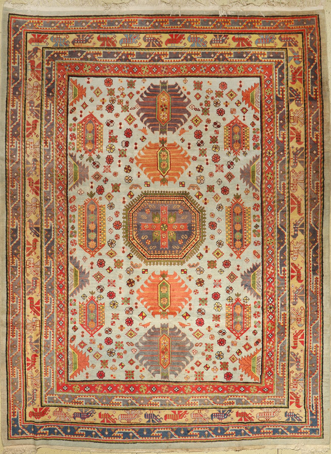 Samarkand alt, Ostturkestan, um 1940, Wolleauf Baumwolle, ca. 363 x 271 cm, EHZ: 3