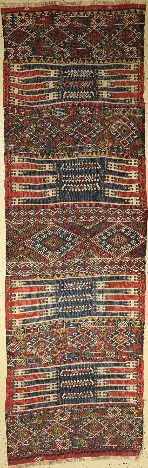 Ostanatolischer Kelim, 19.Jhd., Wolle auf Wolle, ca. 300 x 93 cm, EHZ: 3-4