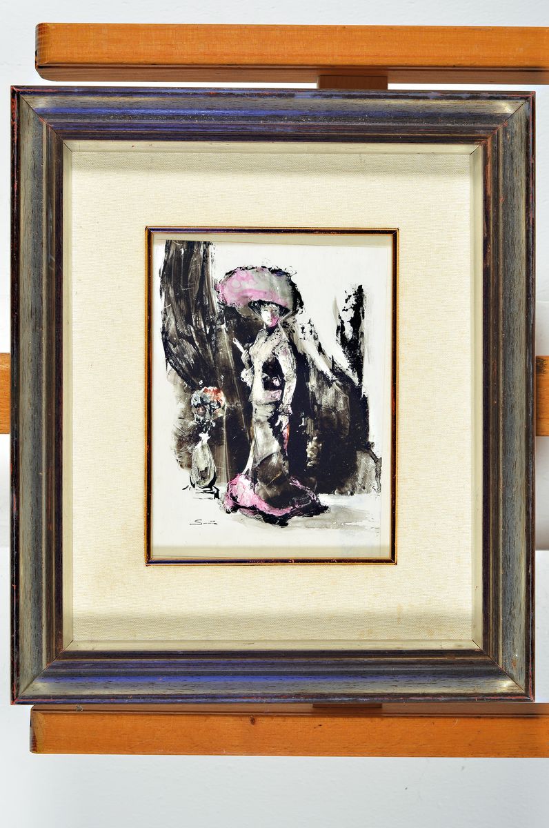 Detail l: Lajos Sebök, 1910, Szeged (Ungarn)-1996 Neuss, Konvolut aus 2 arbeiten, Beide gerahmt, je sign., je gesamt ca. 37x31 cm