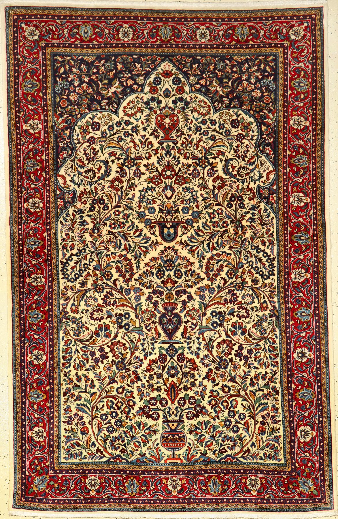 Feiner Giasabad, Persien, ca. 30 Jahre, Korkwolle, ca. 205 x 132 cm, EHZ: 2, (fachkundig gereinigt)