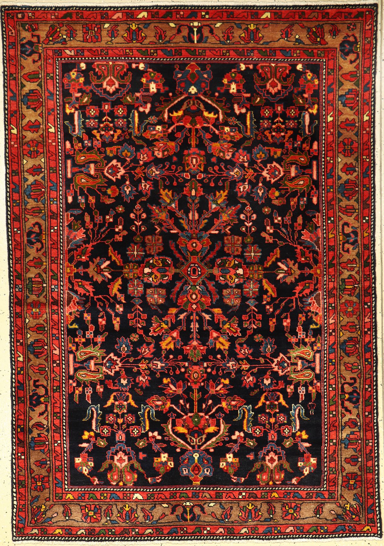 Nordwest Persien alt, Persien, um 1940, Wolle auf Baumwolle, ca. 205 x 141 cm, Naturfarben, EHZ: 2, (fachkundig gereinigt)