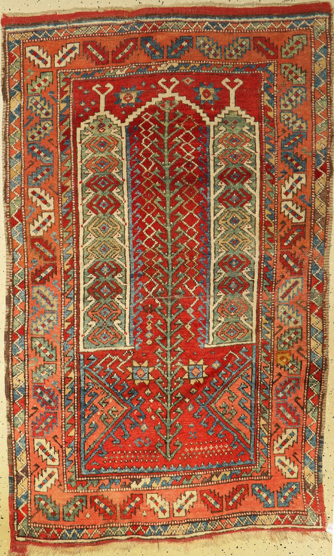 Seltener Konya antik, Anatolien, 19.Jhd., Wolle auf Wolle, ca. 176 x 108 cm, EHZ: 3-4