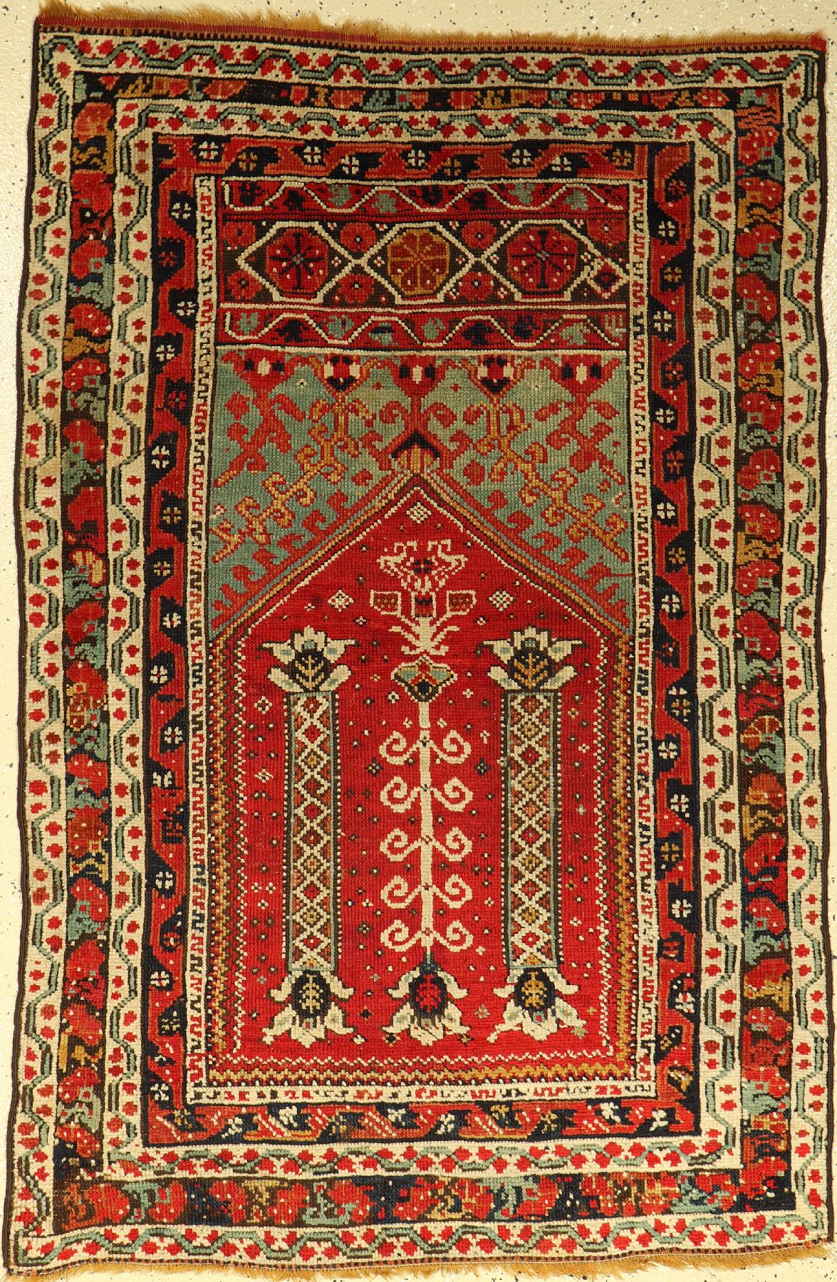 Anatol "Gebetsteppich" antik, Anatolien, 19.Jhd., Wolle auf Wolle, ca. 155 x 101 cm, EHZ: 3