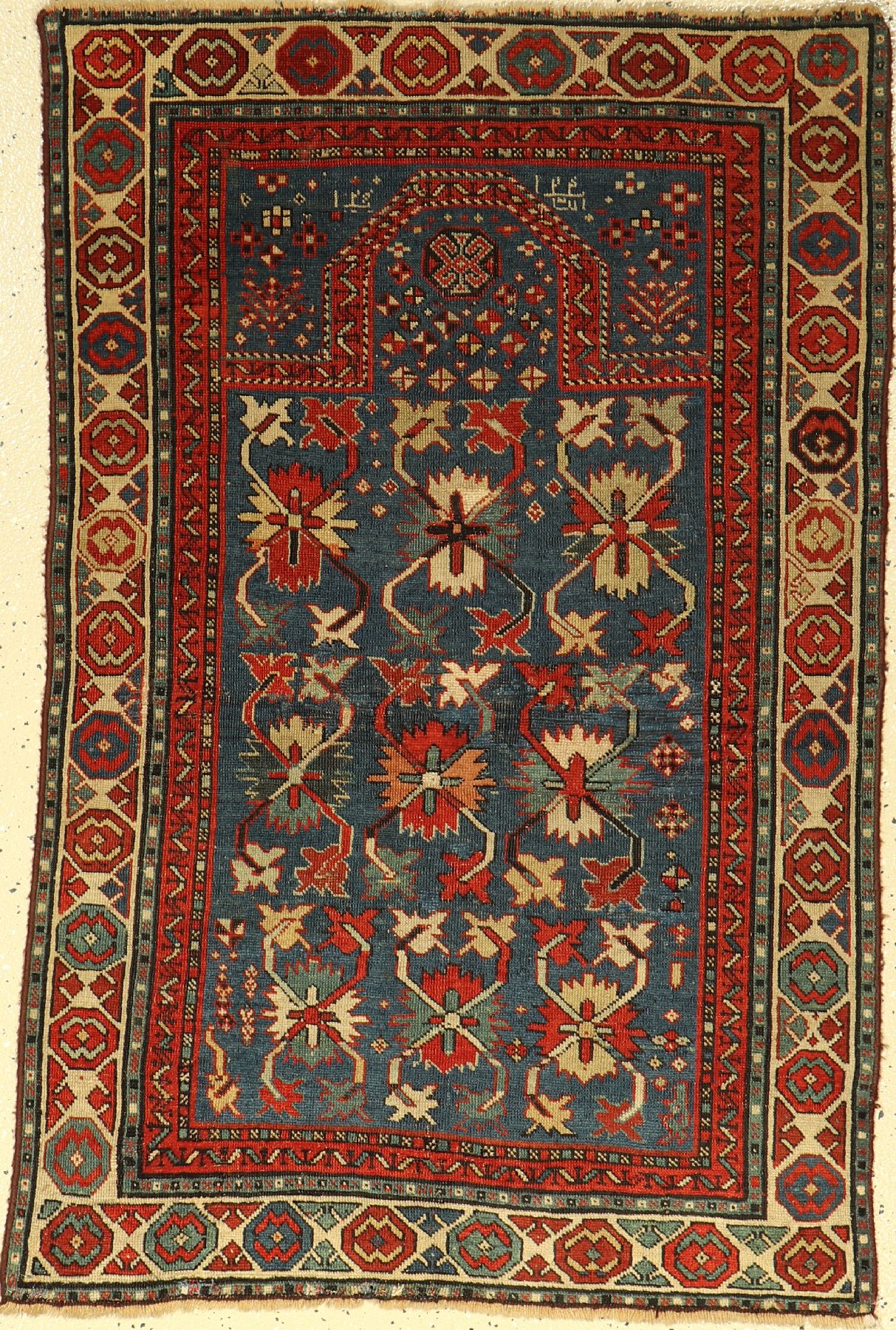 Seltener Karabagh "Gebetsteppich" antik, Kaukasus, 19.Jhd., Wolle auf Wolle, ca. 120 x 80 cm, EHZ: 4