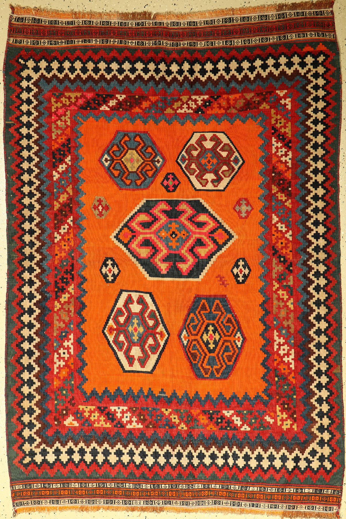 Gashgai Kelim, Persien, um 1940, Wolle auf Wolle, ca. 200 x 138 cm, EHZ: 2