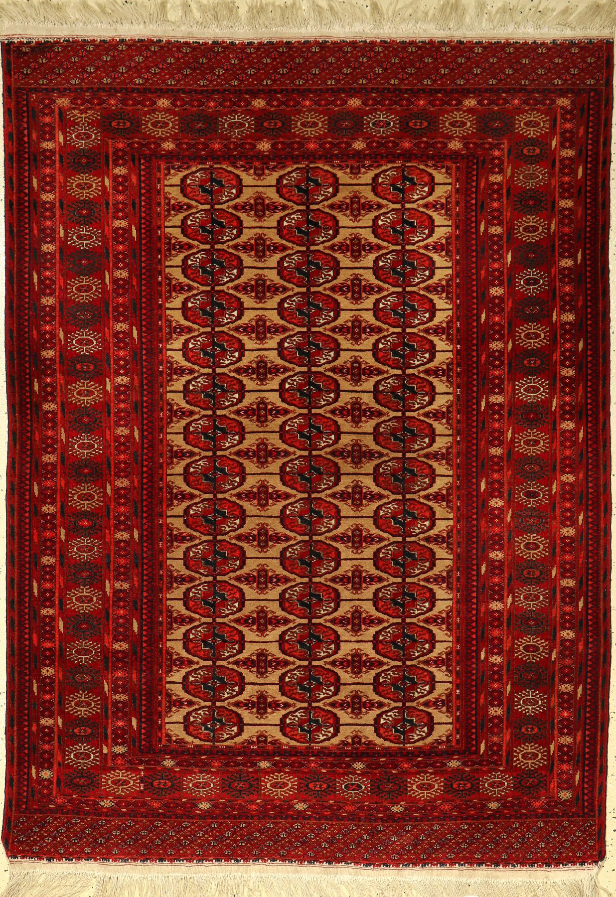 Feiner Torkman, Persien, ca. 60 Jahre, Wolle auf Wolle, ca. 186 x 113 cm, EHZ: 2-3