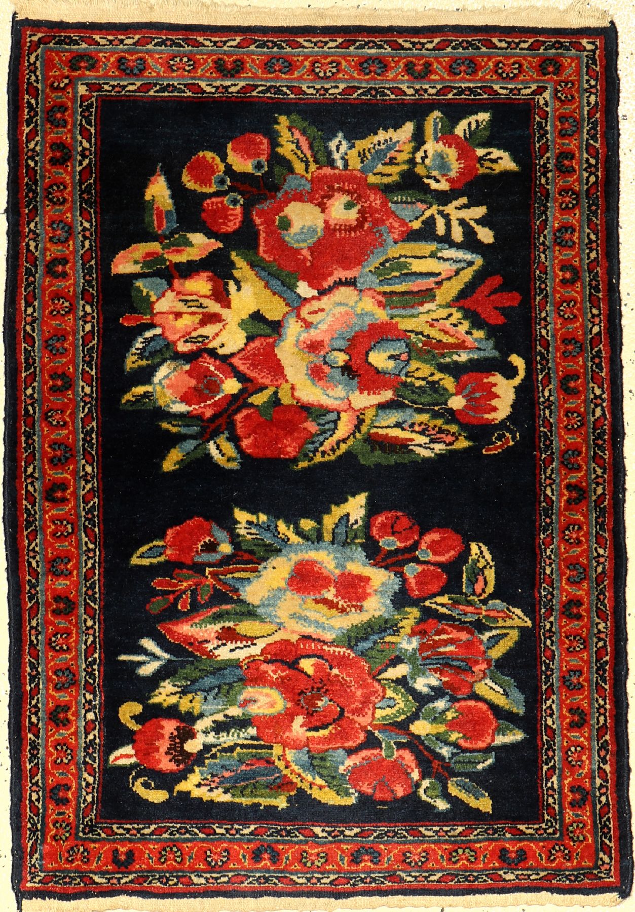 Mehraban (Golfarang), Persien, ca. 60 Jahre, Wolle auf Baumwolle, ca. 93 x 64 cm, feine Knüpfung, EHZ: 2