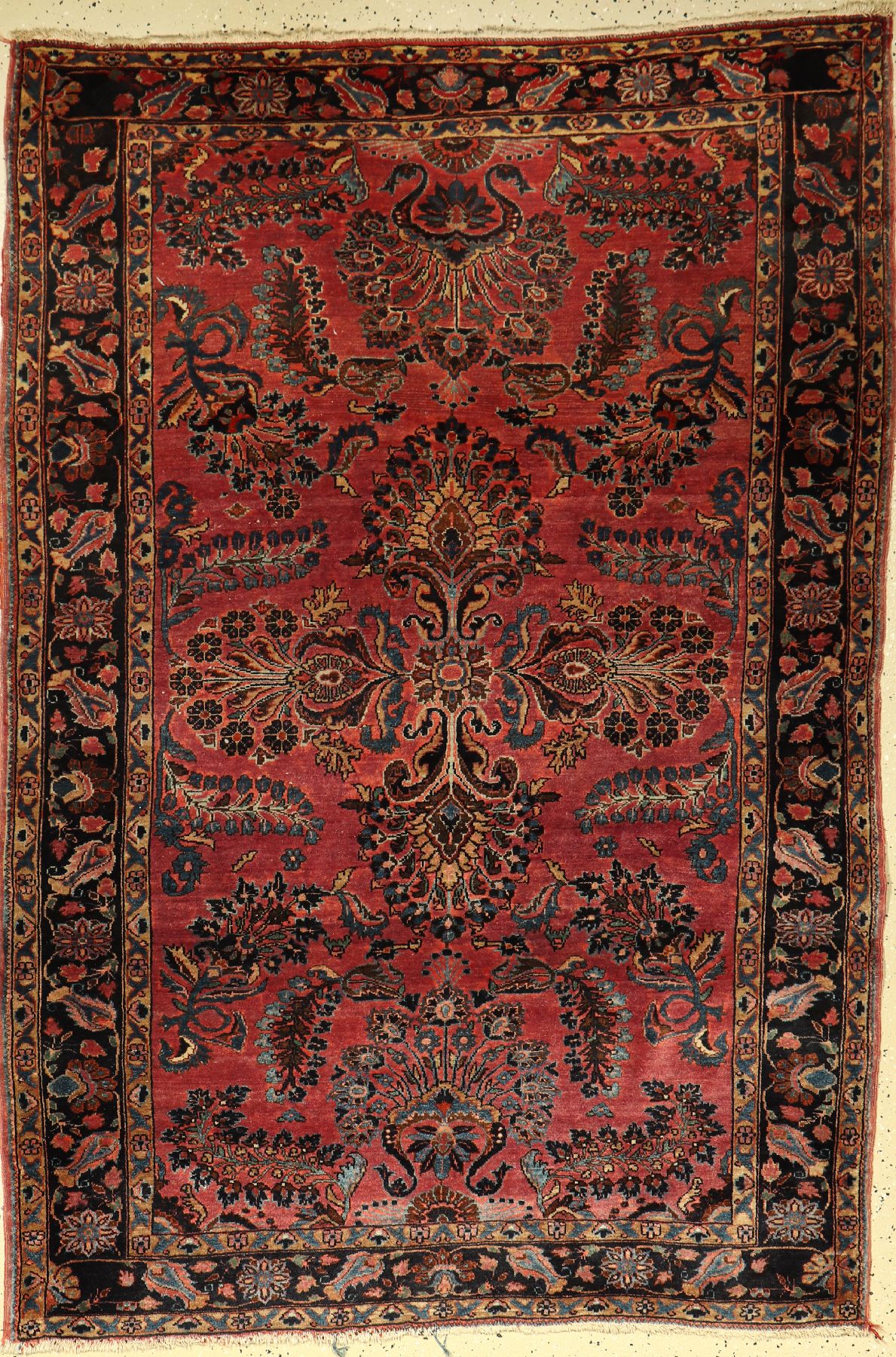 Sarogh antik (US Re-Import), Persien, um 1900, Wolle auf Baumwolle, EHZ: 2-3 (getuschter Grund), ca. 192 x 129 cm.