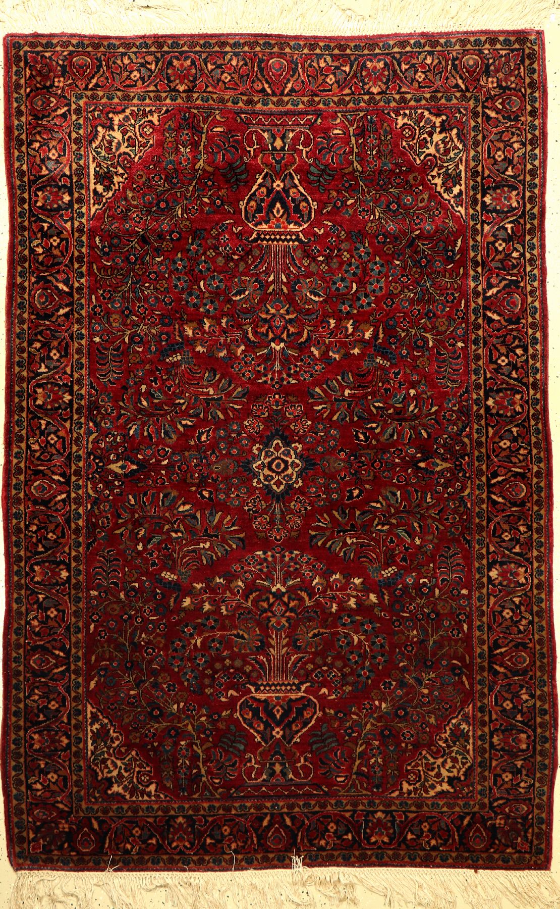 Sarogh alt (Us Re-Import), Persien, um 1910, Korkwolle, ca. 198 x 130 cm, EHZ: 2-3 (getuschter Grund)