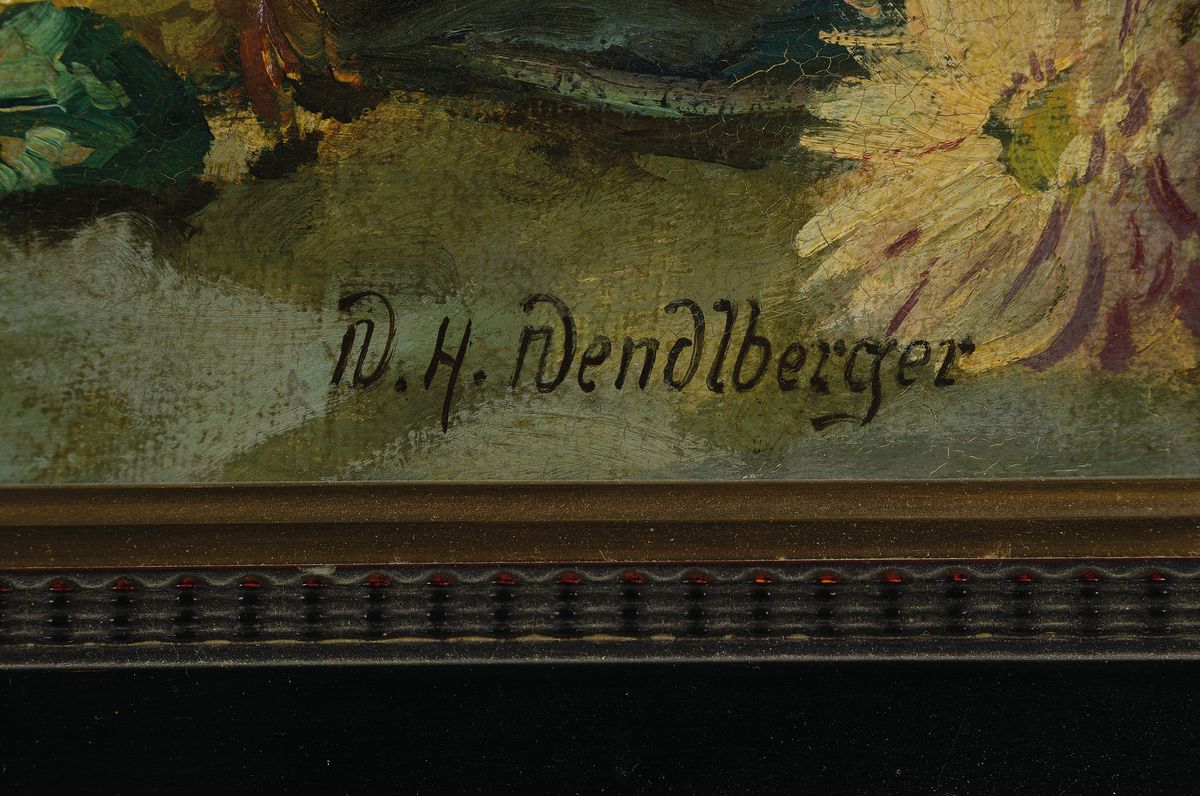 Detail a: Wenzel Hermann Wendlberger, 1882-1945, Stillleben mit Astern, Öl/Lwd, rechts unten signiert, ca. 60x47cm/74x61cm, R.