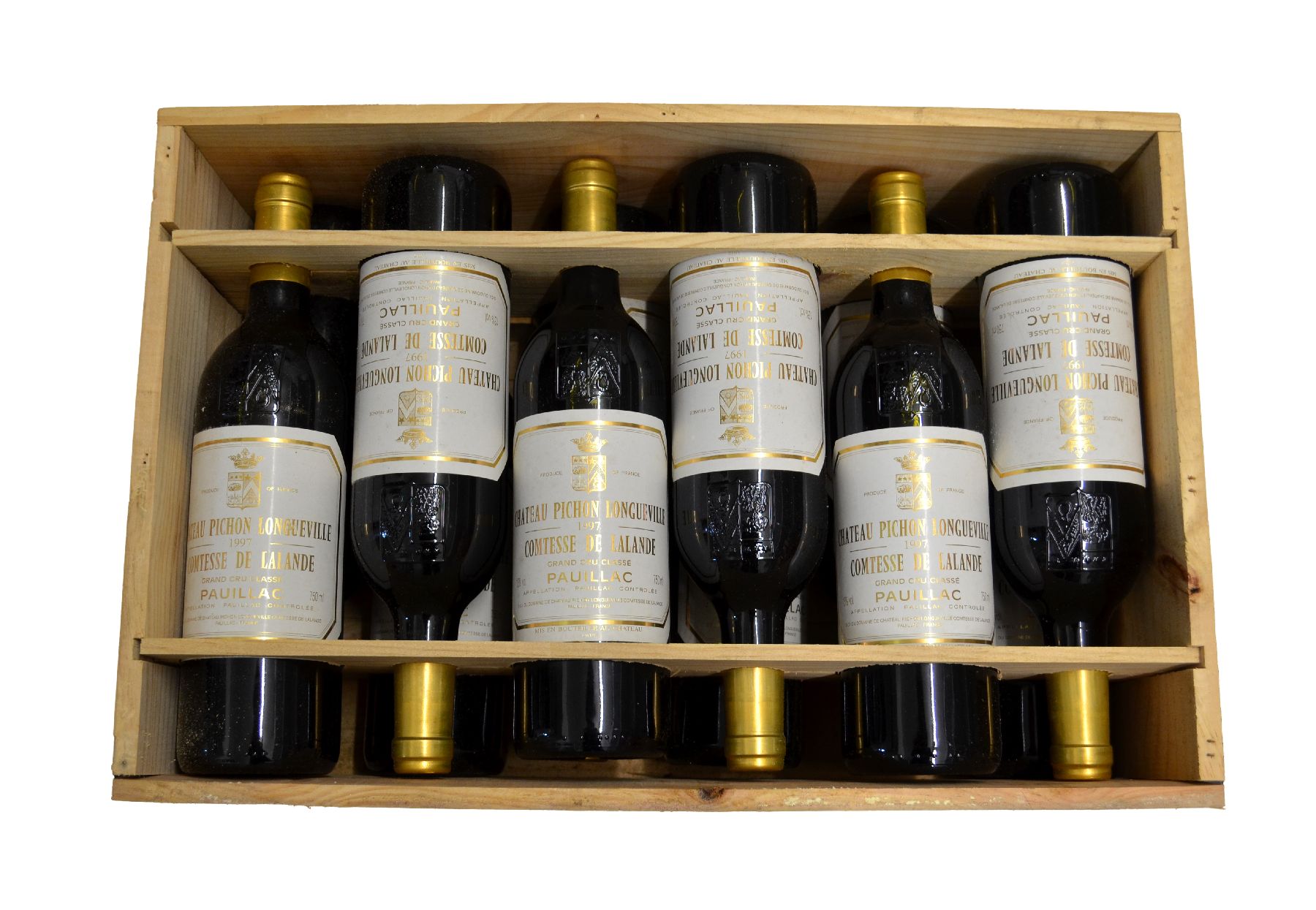 Detail a: 12 Flaschen 1997 Chateau Pichon Longueville Comtesse de Lalande, Pauillac, Grand Cru Classe, je ca. 75 cl, 13 % Vol., Füllstände: je ca. into neck, ...