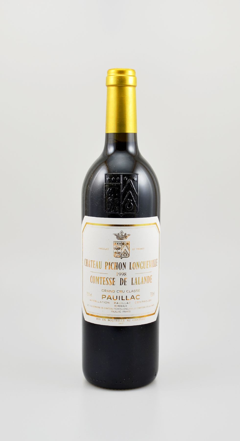 12 Flaschen 1998 Chateau Pichon Longueville Comtesse de Lalande, Pauillac, Grand Cru Classe, je ca. 75 cl, 12,5 % Vol., Füllstände: je ca. into ...