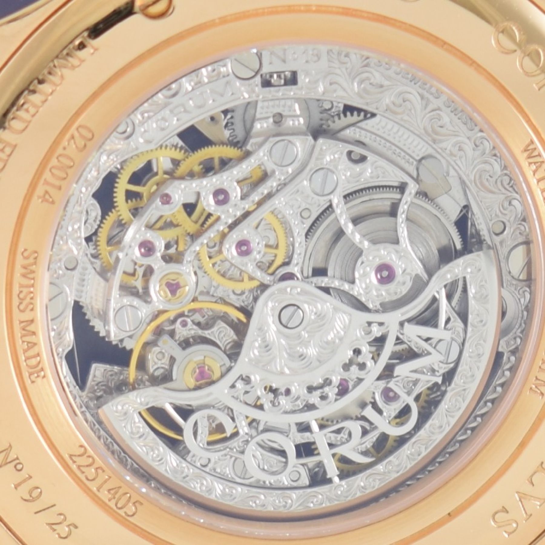 Detail h: CORUM seltene, astronomische Herrenarmbanduhr Romulus Perpetual Calendar in RG 750/000, Automatik, Ref. 183.510.55/000I BN52, auf 25 Stück ...
