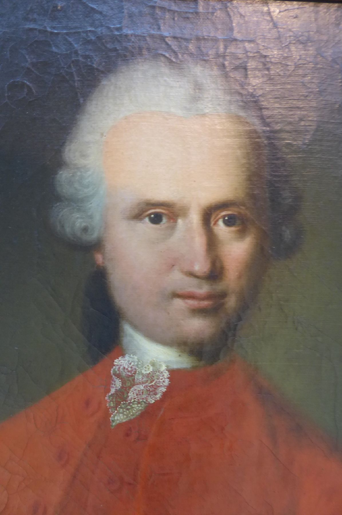 Detail c: Andreas Hölzl, deutscher Maler, erw. um 1770-1795, wurde 1776 Hofmaler des Fürstbischofs von Freising, hier: Porträt des Simon Fahrer, königl. ...