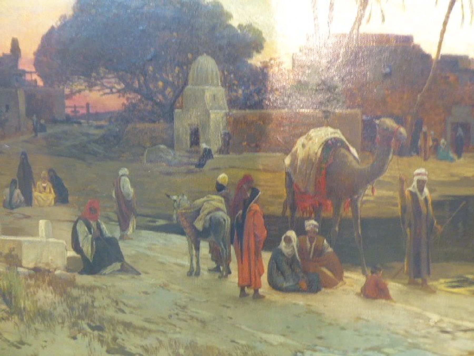 Detail l: Hermann David Salomon Corrodi, 1844 Frascati -1905 Rom, römischer Maler schweizer Abstammung, Studium in Genf bei Alexander Calame, danach bei ...