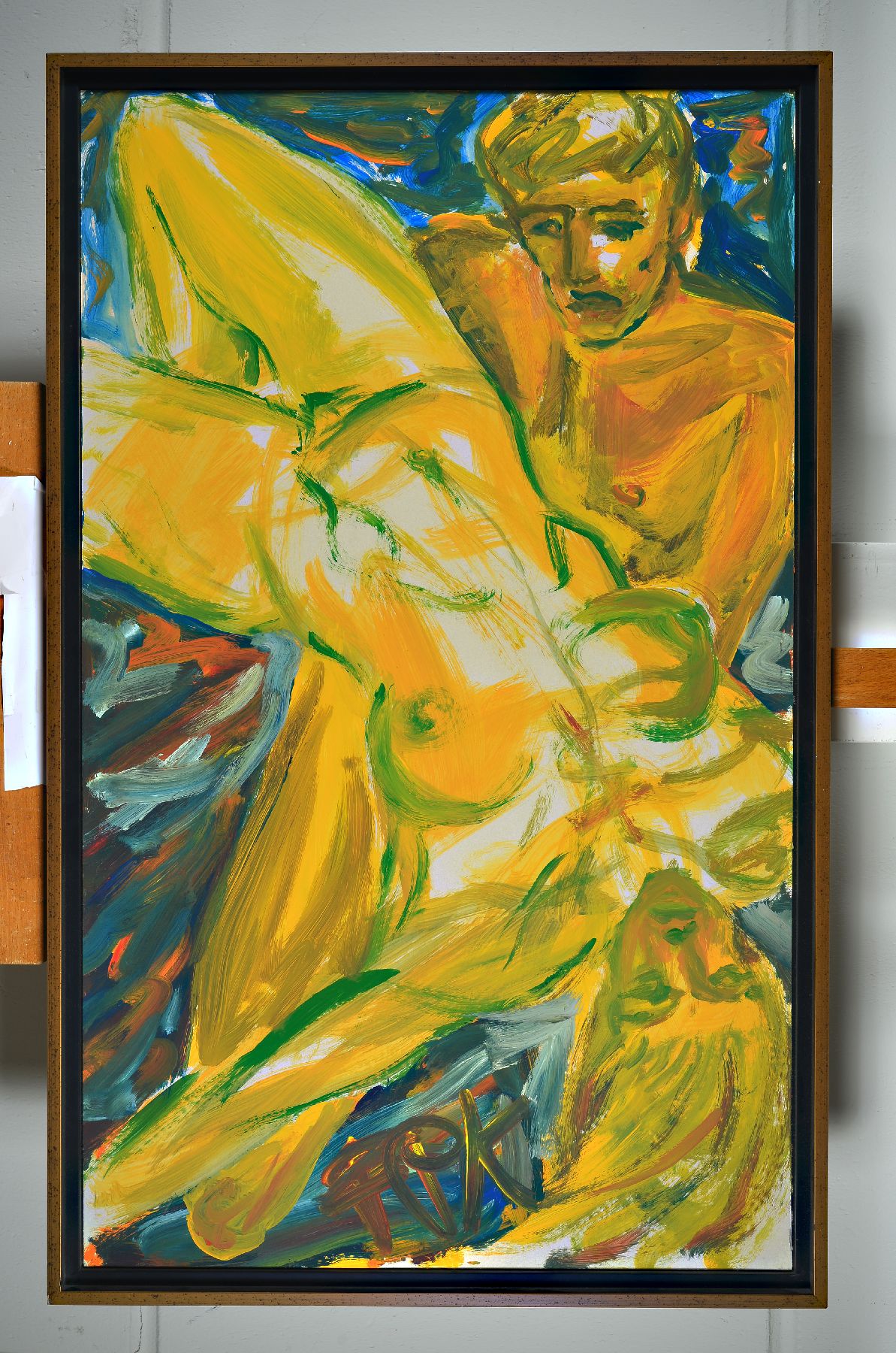 Felix Samuel Pfefferkorn, 1945 Berlin-1980, bekannter Vertreter der Berliner Wilden, hier:Summer Love I., Acryl auf Malkarton, monogr., rückseitig ...