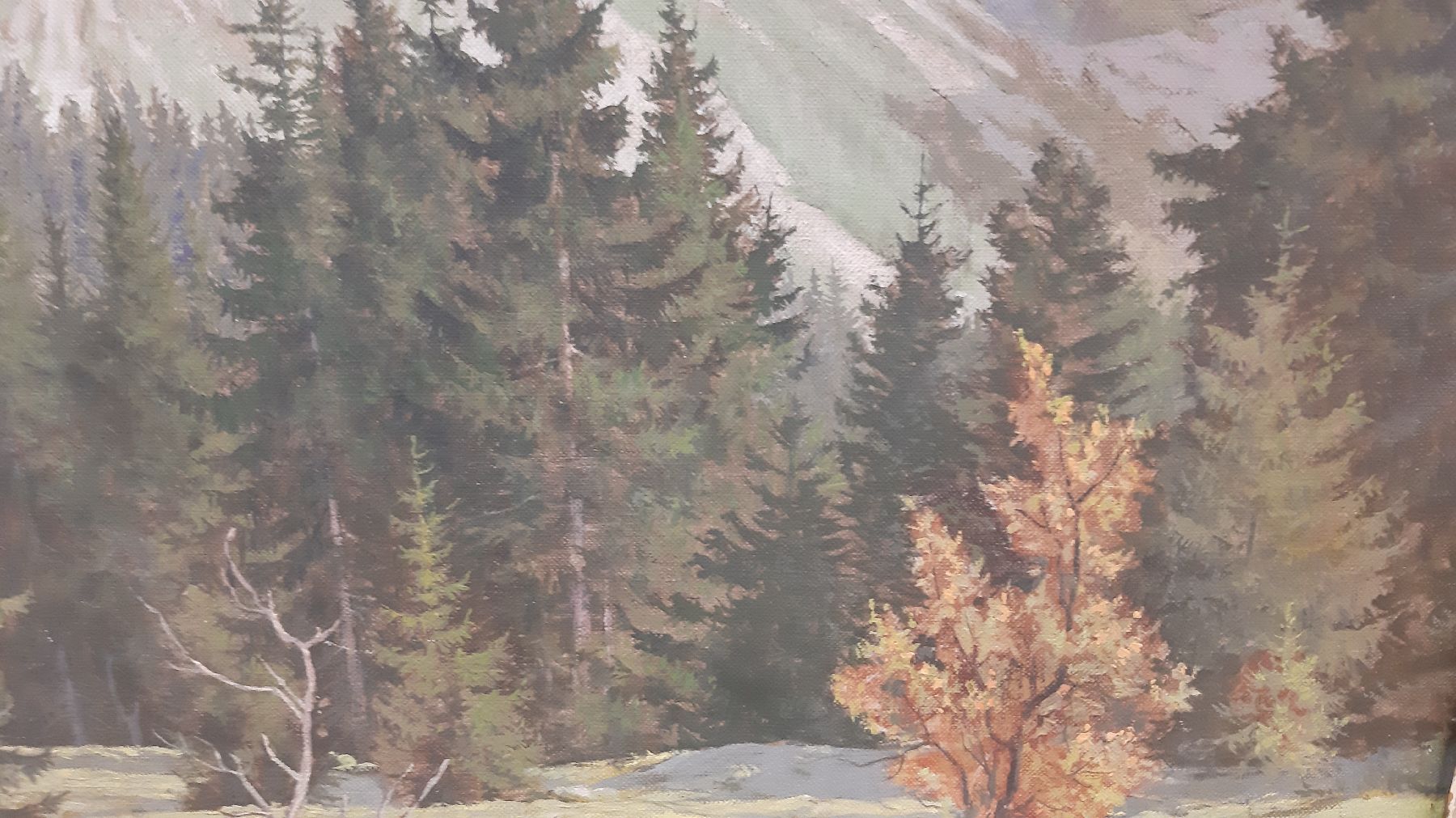 Detail e: Max Märtens, 1887 Braunschweig-1970 Gstadt am Chiemsee, Blick auf den Langkofel, Öl/Lwd, rechts unten signiert, ca. 90x75cm, R. ca. 108x81cm