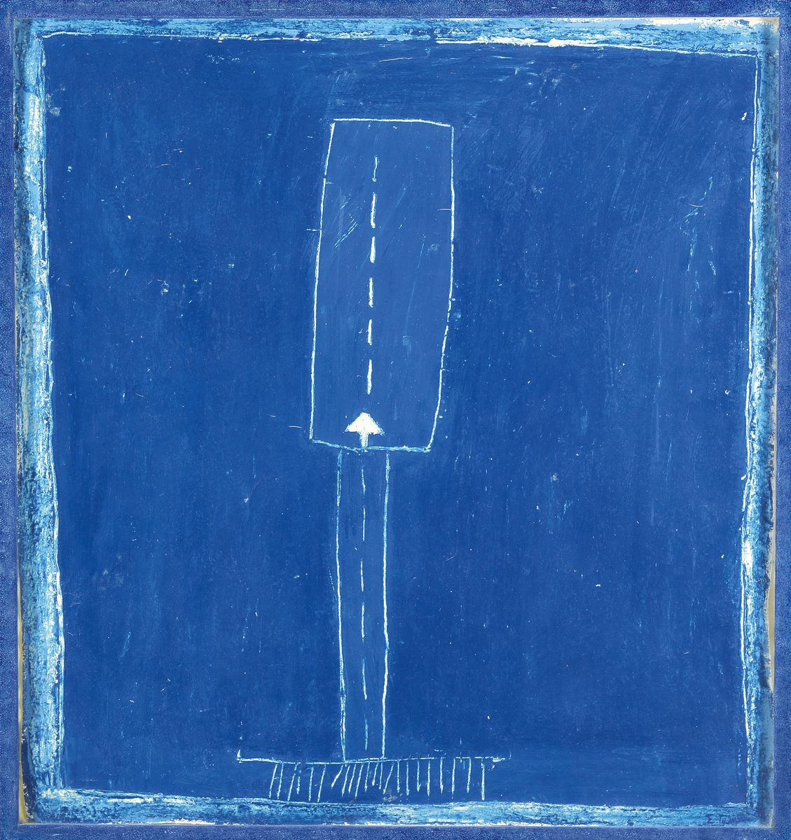Sofia Galanou, zeitgenössische griechische Künstlerin, Ohne Titel, Farbpigmente und Leim auf Lwd, rechts unten signiert, ca. 58x54cm, u.Gl., R. ca. ...
