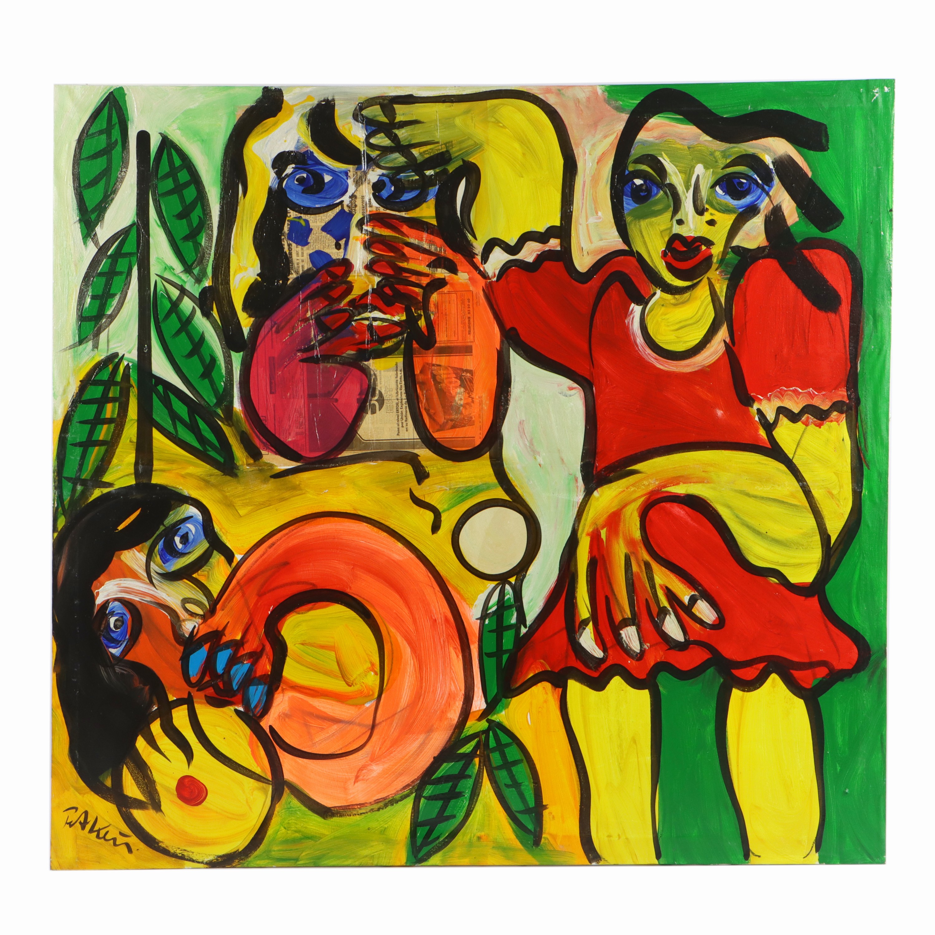 Image 25970902 - Peter Robert Keil, ohne Titel, ca. 145x155 cm, signiert, Öl/Acryl Mischtechnik auf ...