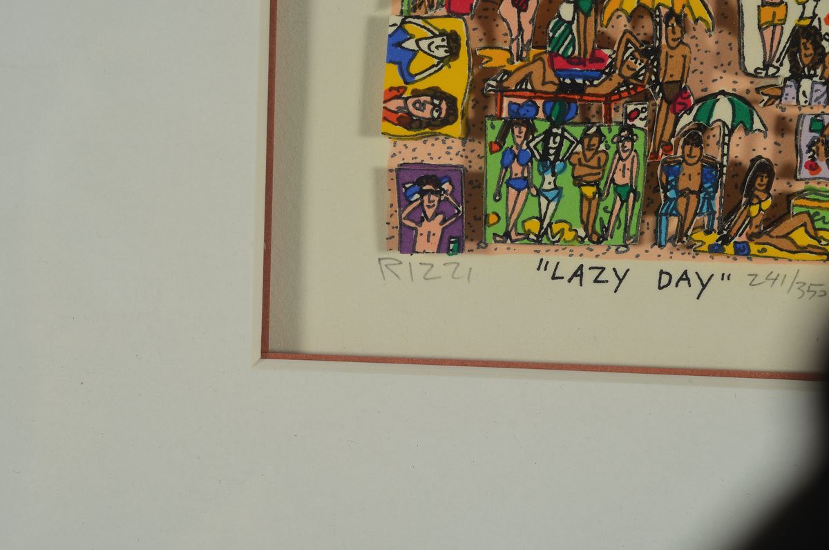 Detail a: James Rizzi, 1930-2011, "Lazy Day", 3D-Konstruktion, handsign., num.241/350, dat. 90, 28x30 cm